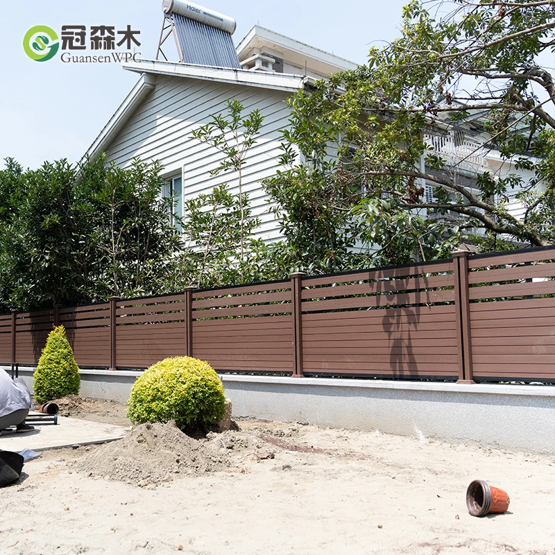 DIY size wpc fence Panel wood plastic Composite Boards 1.8*1.8M WPC Aluminum wpc fence for outdoor