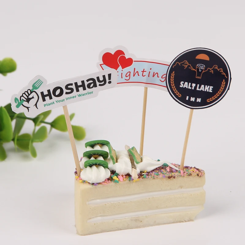 Different size portable flag tag template toothpick flags with CE