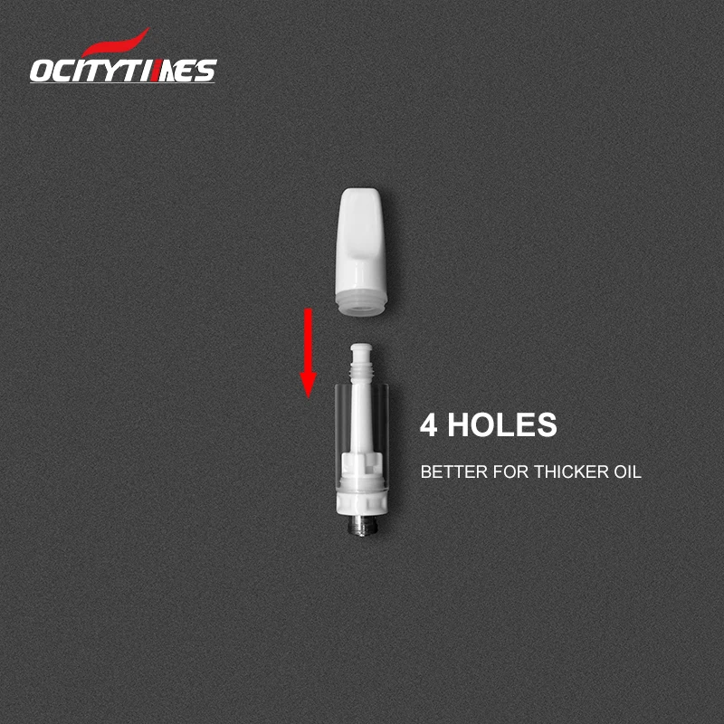 Full ceramic four holes wholesale vape cart 1ml CBD cartridge without leakage