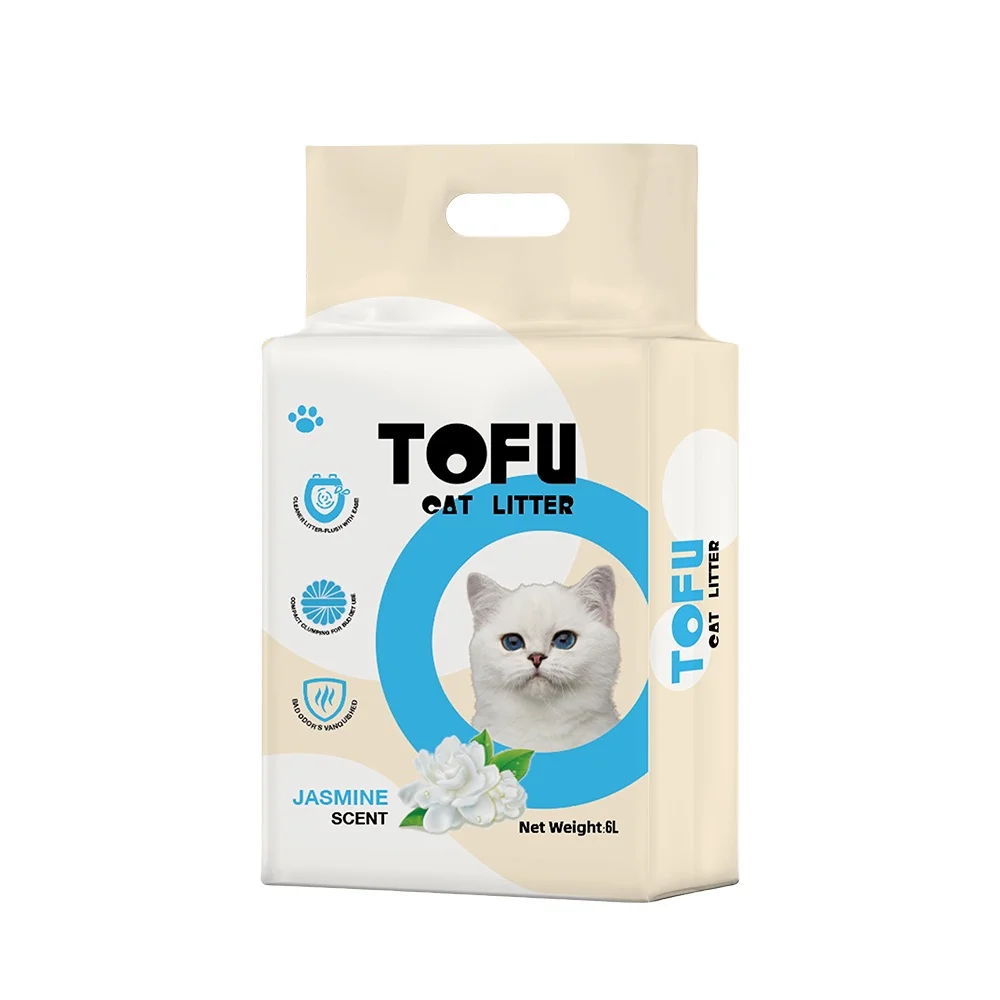 Cat Litter Clumping Kitty Litter Supplier Sale OEM Premium Strong Agglomeration Tofu Granule Arena Para Gatos Cat Litter