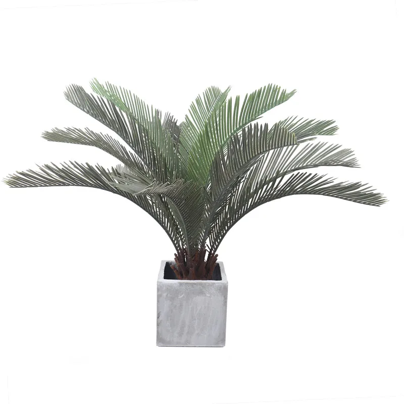 evergreen plant artificial sago cycas for indoor decoration