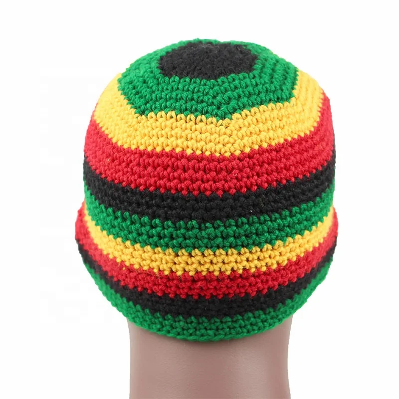 Unisex Men Knitted Reggae Hat Handmade Hat Winter Warm Acrylic Hat