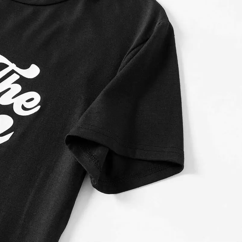 Wholesale custom 100% cotton family matching Logo Printed t-shirts casual wear outdoor black clothing