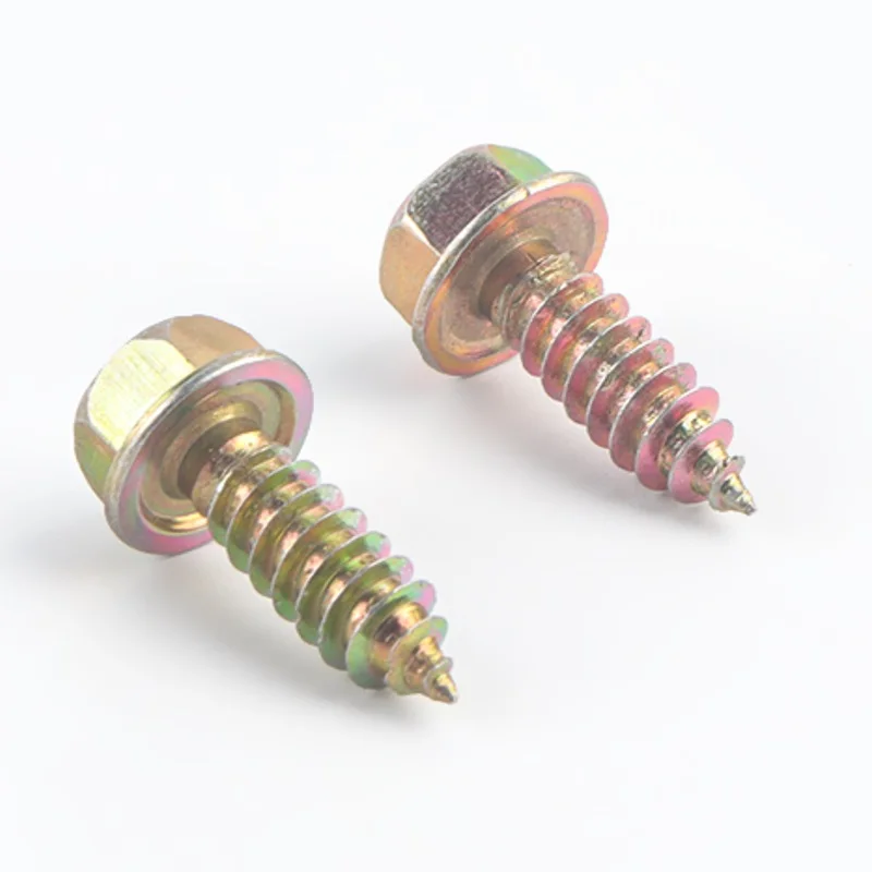 Hex Head Self Tapping Screws Factory White Yellow Zinc Plated Hex Socket Large Flat Head Self-Tapping Screw