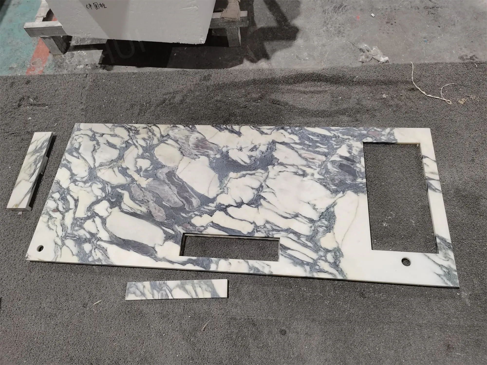 SHIHUI Natural Stone Solid Surface Calacatta Viola Marble Kitchen Counter Top Countertop Worktops Countertops