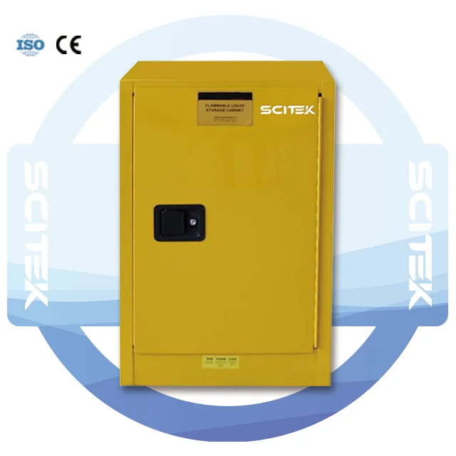 SCITEK Chemical Storage Cabinet for Flammable Items Weakly Corrosive Items Weak Acids Bases for Laboratories and Schools