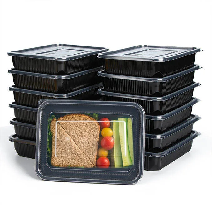 750/1000 ml BPA Free rectangle plastic disposable food container Large quantity is preferred rectangle food container disposable