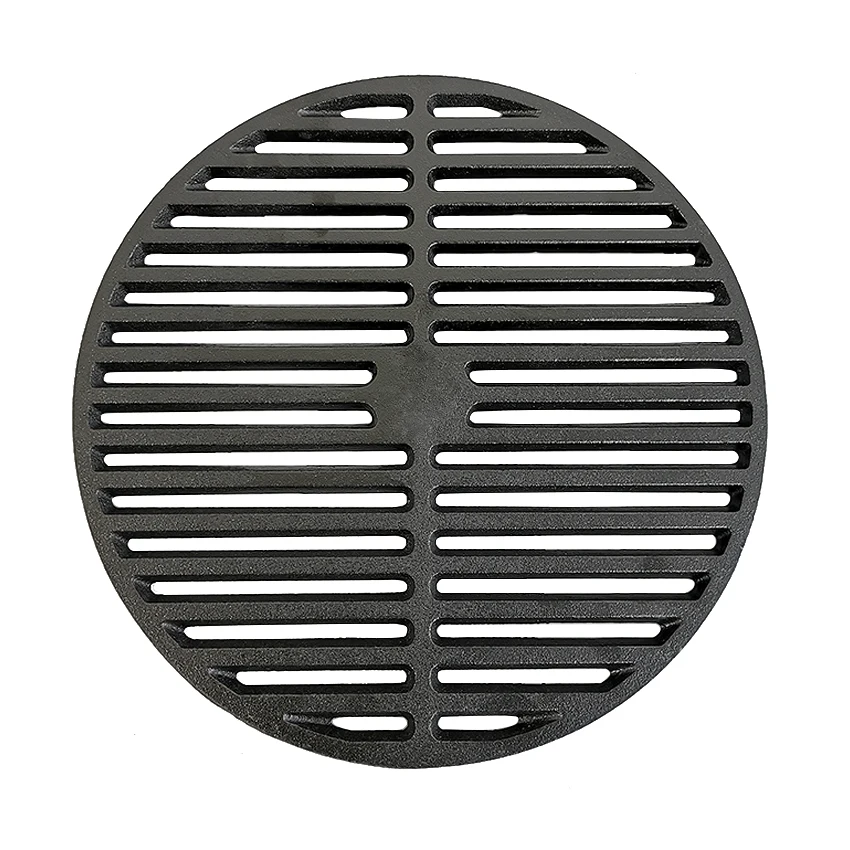 Customized Cooking Grill Grid Large Round Cast Iron Griddle Grate for kamado bbq grill