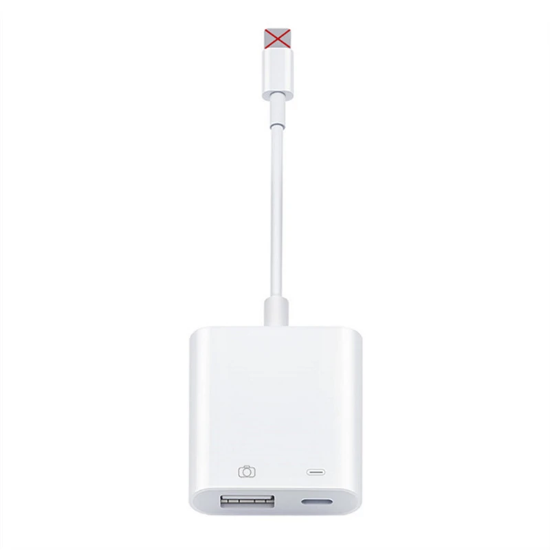 
OTG 2in1 Adapter USB 3.0 to 8pin Light ing Camera Connection Kit for IOS 13 iPhone iPad Flash Drive Mouse Microphone Converter 