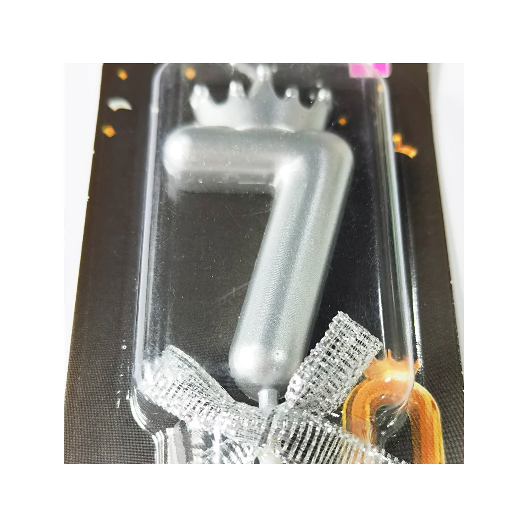 New glitter golden Bow Crown Shape Digital 0-9 Party custom extra tall 20 mermaid sparkling happy birthday number cake candles