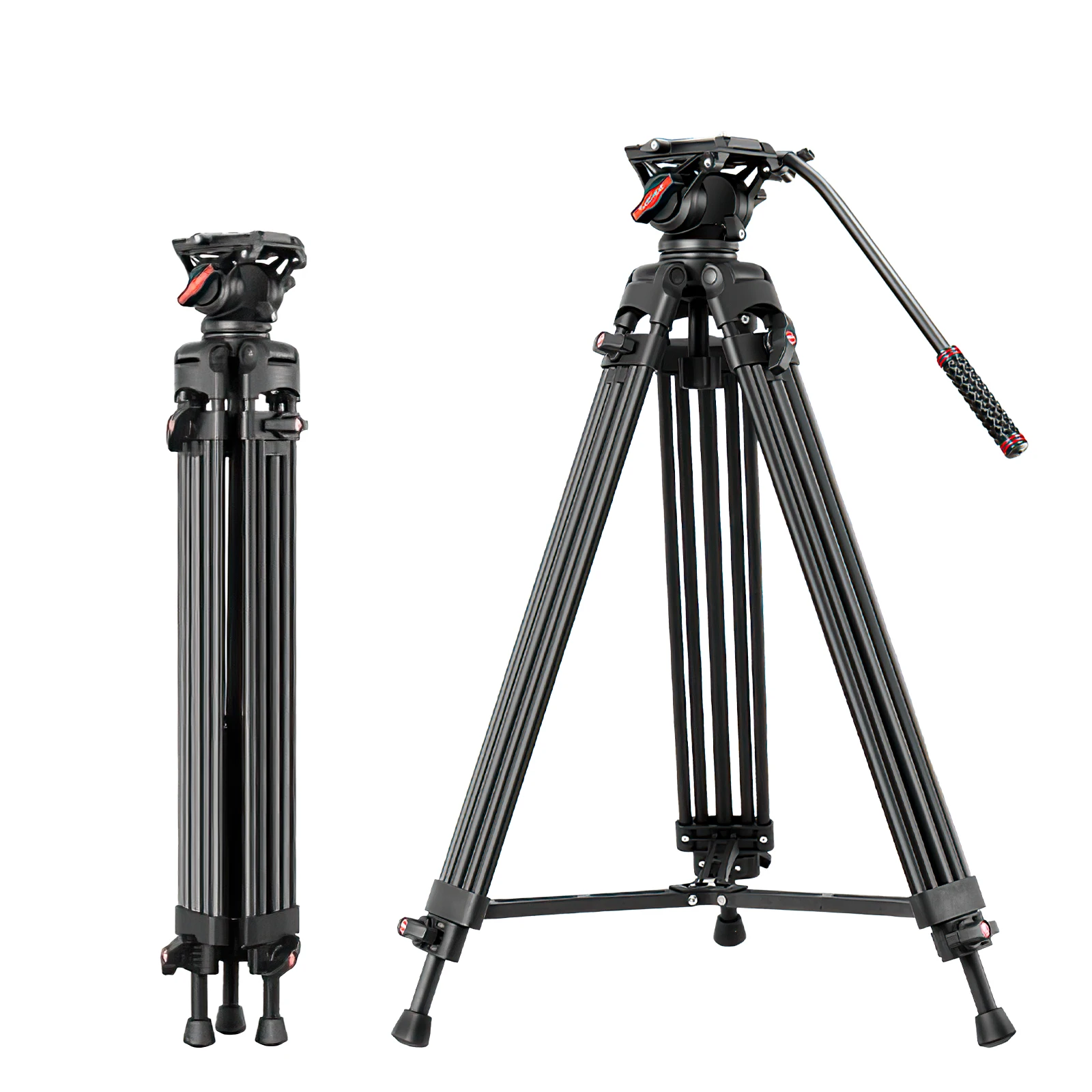 DIAT Professional Heavy Duty Video Camcorder Gimbal Aluminum Alloy Tripod with Fluid Drag Head for DSLR / SLR Camera Tripods