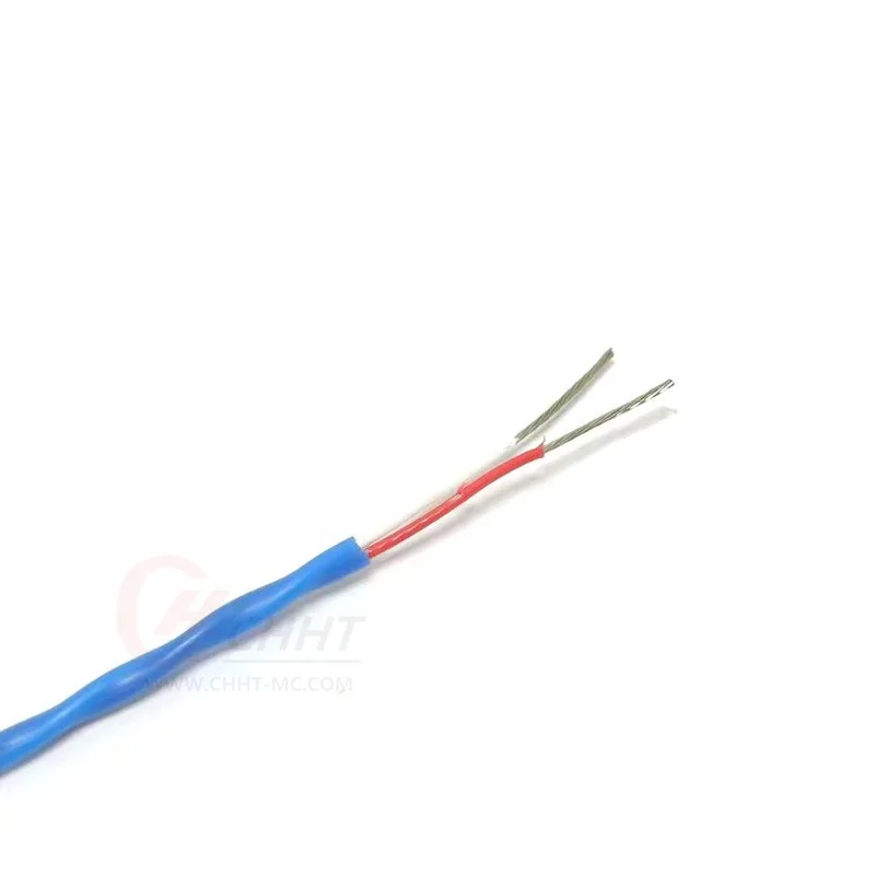 K type blue twisted pair temperature measuring wire thermocouple wire KAFSF-CH 2*7*0.2mm