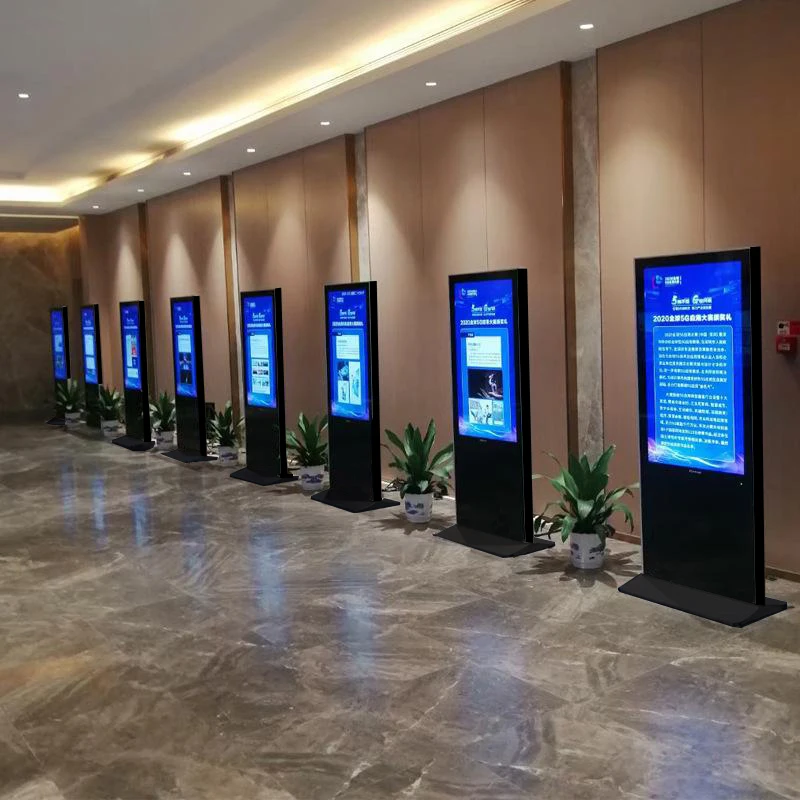 55 Inch Indoor Advertising Player Waterproof Floor Standing Kiosk Display HD Touch TV Wall Mounted Machine Display