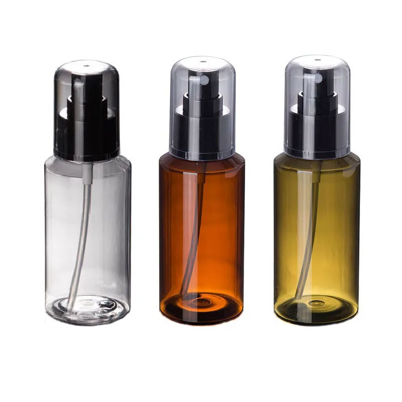 100ml Plastic Sloping Shoulder Spray Bottle with Fine Mist Sprayer Pump for Perfume Essential Oil Skin Care Serum