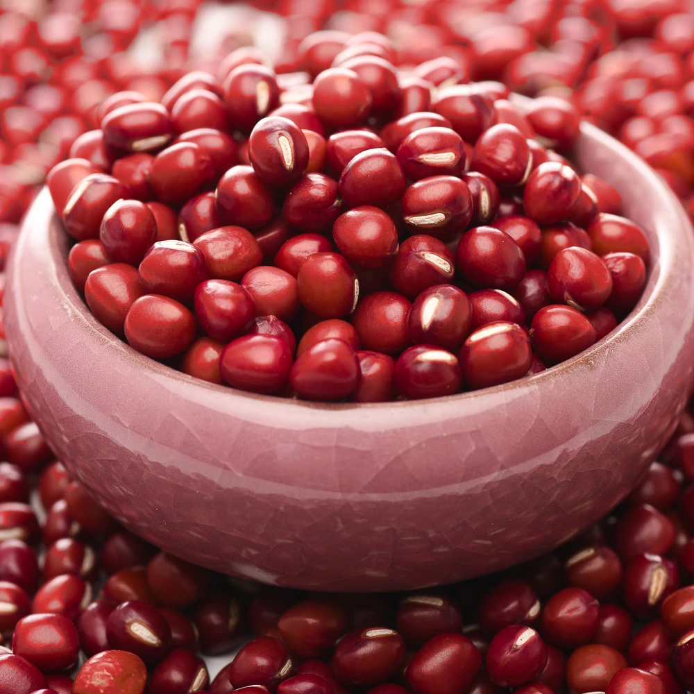  1Kg/Bag Vacuum Packing 2% Moisture 4-4.5mm Size Small Round Red Beans Factory Directly Wholesale