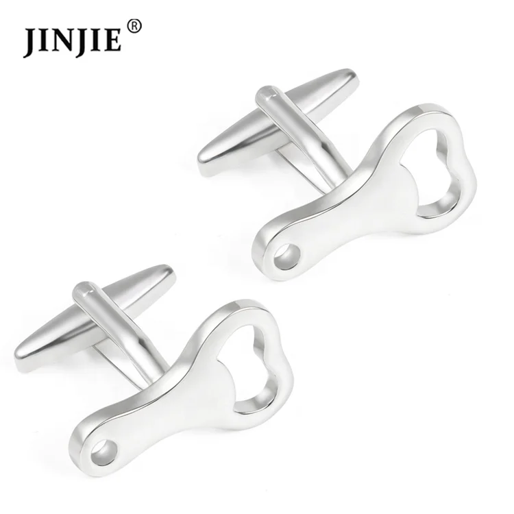 Ready to ship  fashion funny  beer opener style French button cufflinks for men shirt wholesale
