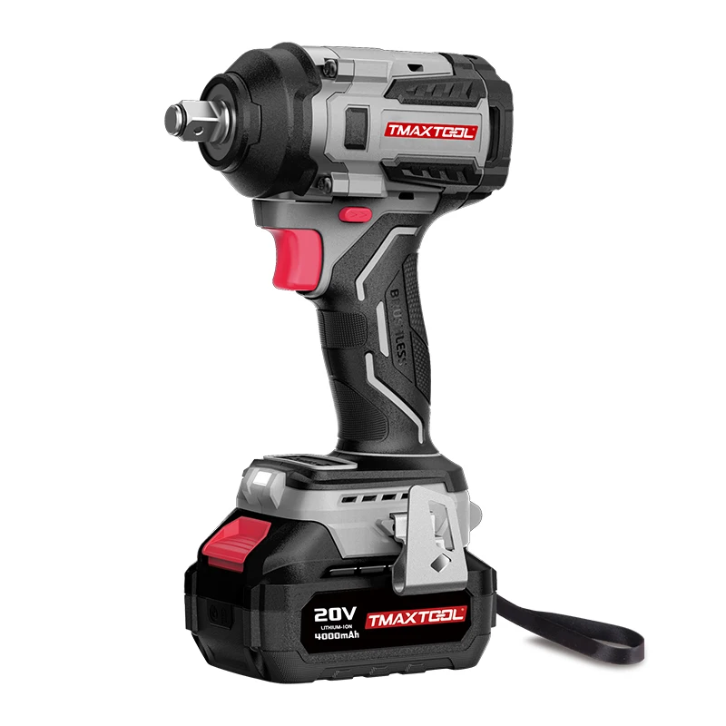 Tmaxtool Portable Lithium Battery Power Tool 3 Level Torque Regulate 1/2 Inch 550N.m Cordless Brushless Electric Impact Wrench