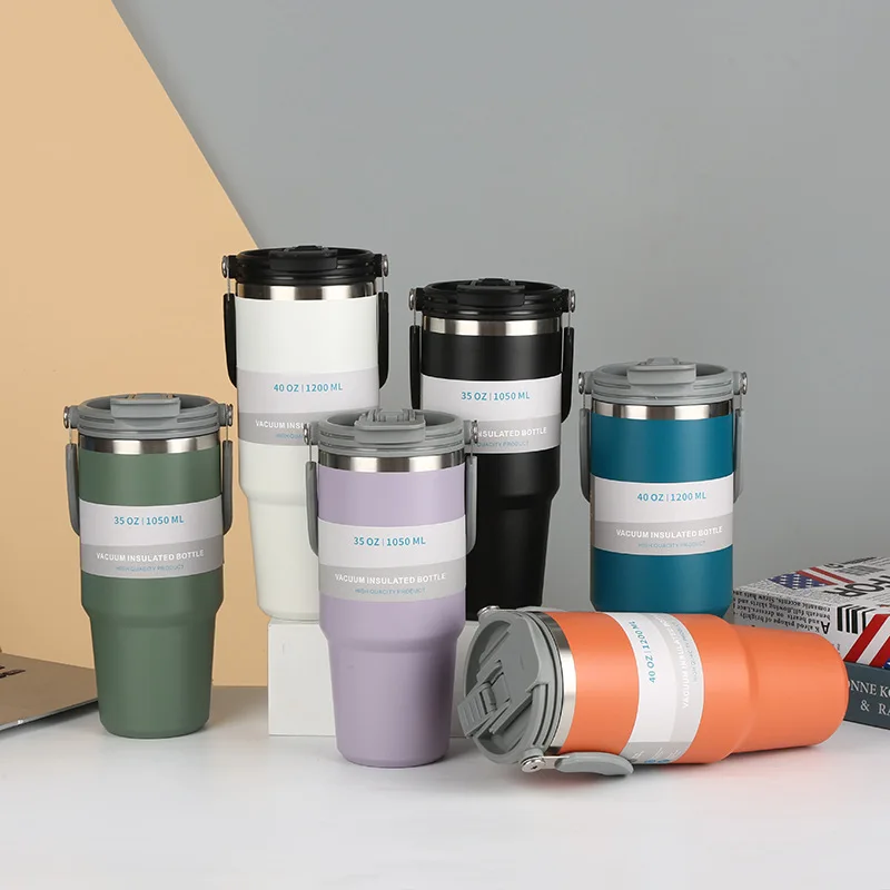 Stocked Handle Tumbler 20oz car cup stainless steel large capacity vacuum insulation drinkware portable cup wholesale tumbler
