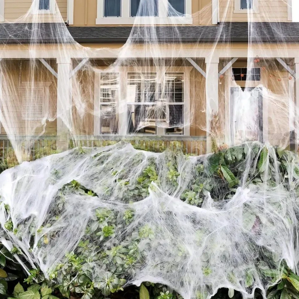 Halloween Spider Cotton Decoration Plastic Party Decorations Halloween Spider Web for Halloween Decor Indoor and Outdoor