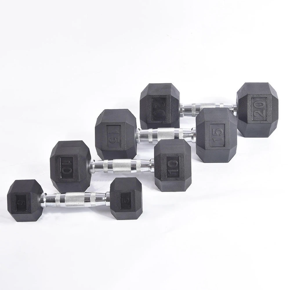 Tellus Fitness Dumbbell Weights 1kg to 10kg and 2.5kg to 80kg Rubber Hex Dumbbells for Gym Equipment and Fitness Training
