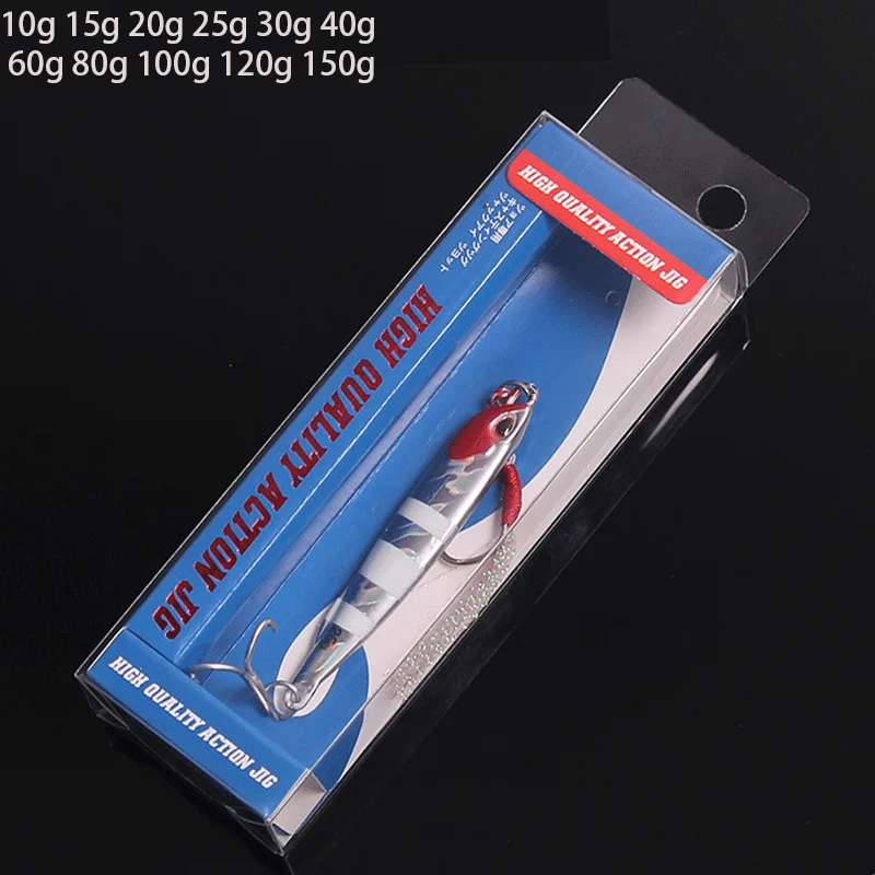 10g 40g 60g 100g 120g 150g Saltwater Fishing Little Jig Metal Jigging Head Spinner Blade Fast Slow Fall Pitch Jig Fish Lure Bait
