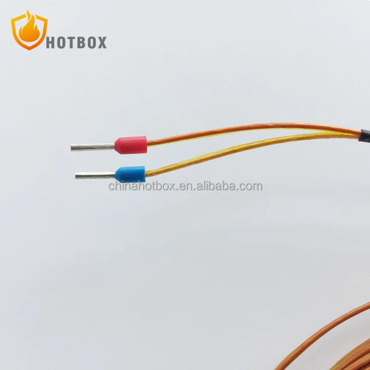 K N J E T type thermocouple with kapton insulated cable and terminal PT100 RTD temperature sensor