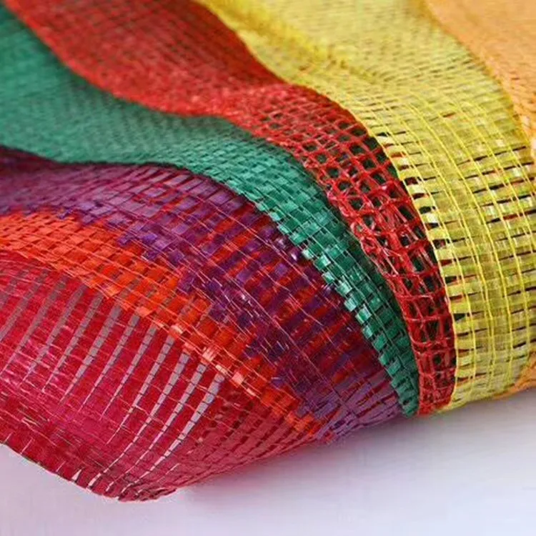 
Custom color black red green yellow white orange vegetable mesh plastic bag 60*100 for potato onion pea 