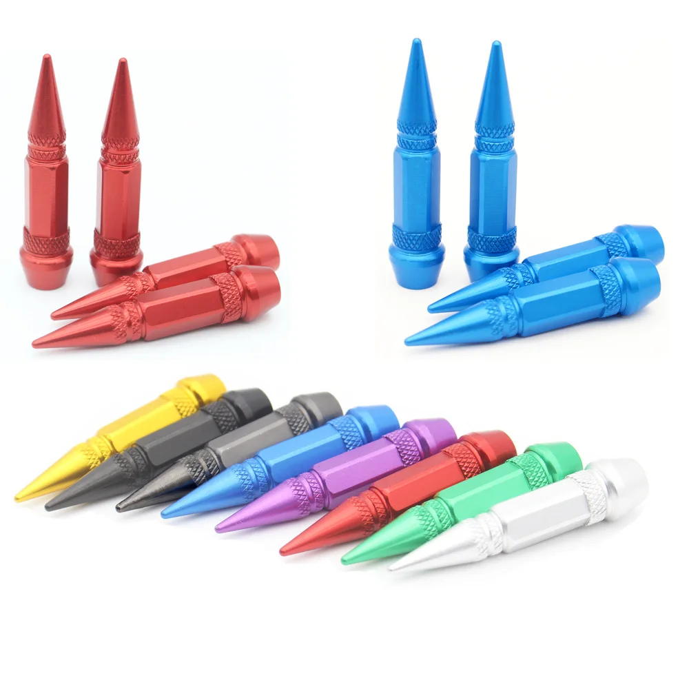 Custom logo JDM Racing 45MM / 60MM 4pcs Car Spiked Car Wheel Tire Valve Cap Cover Stem Cap for Motorcycle Bicycle