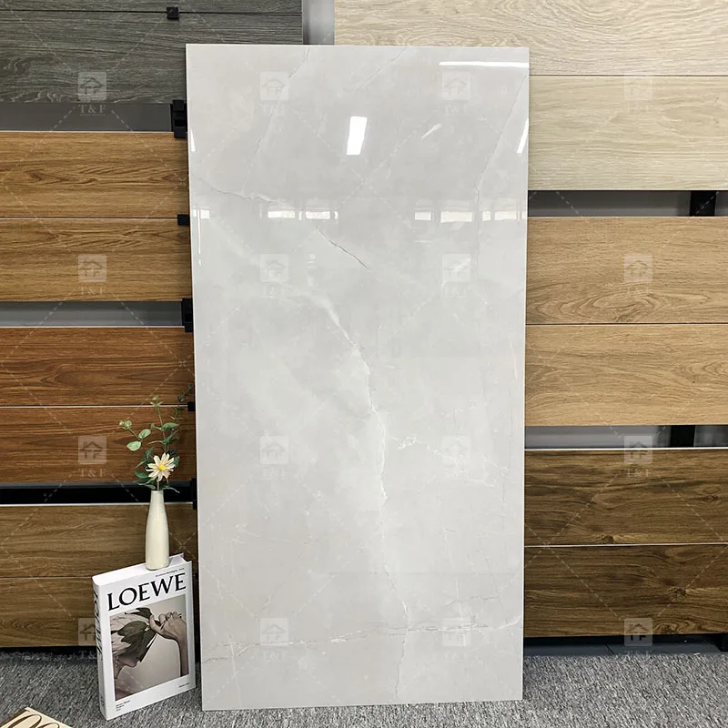 600x1200 Luxury Marble Look Glossy Porcelain Floor Tile for House Use or Hotel