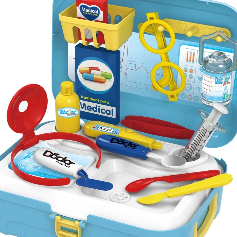 Kids Toy Medical Kit Toys Hospital Role Play Game Backpack Plastic Doctor Set Toy