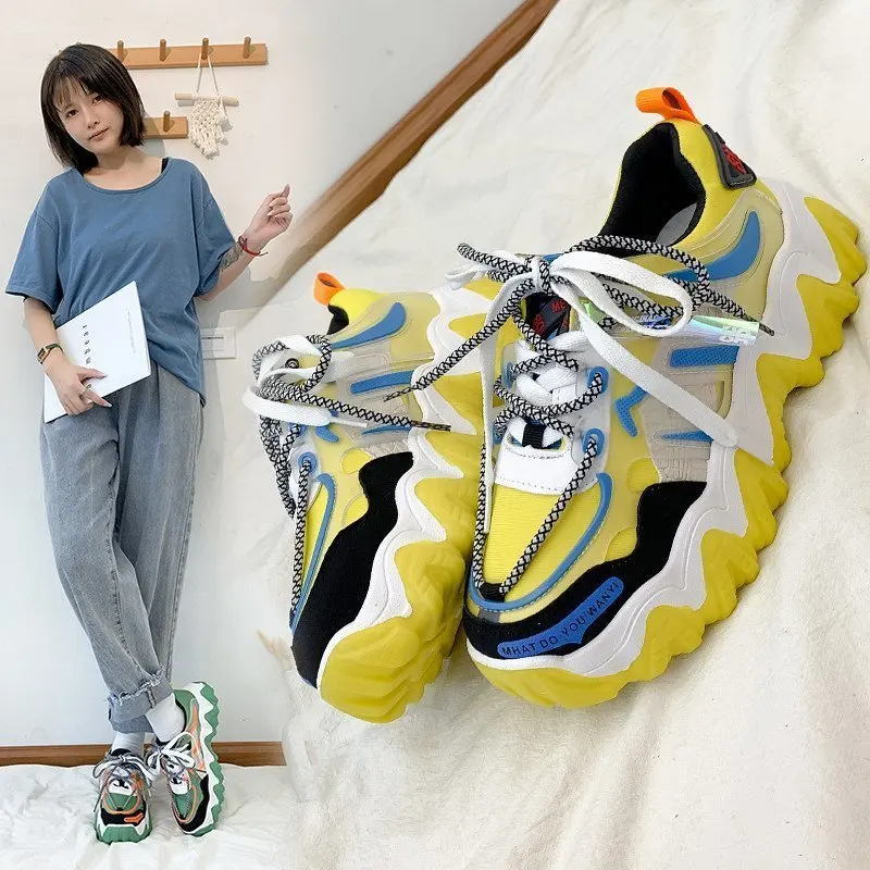 2021 Latest Design Ready to Ship Women New Style Air Cushion Black Ladies Sneakers