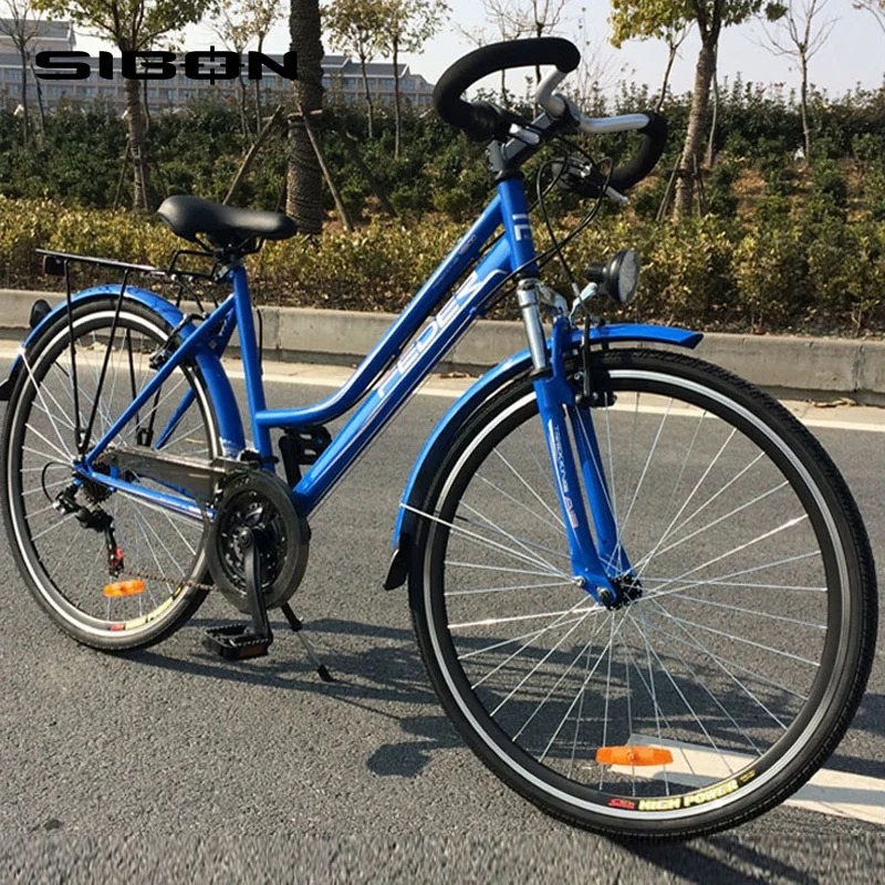 SIBON B0250128 28 inch ox horn handle bar 21 speed adult made in China bicycle city bike