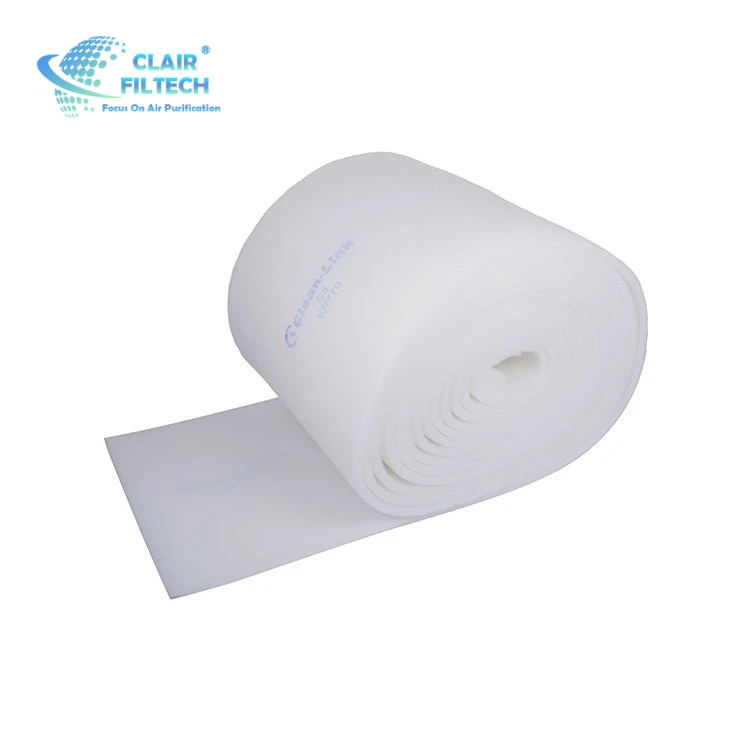 Pre Air Filter Media Synthetic Fiber Ceiling Filter Cotton Painting Spray Booth Coarse Filter Media Polyester Fiber
