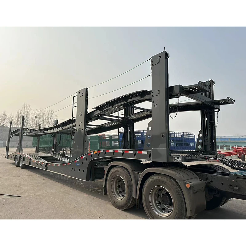 Double Deck Hydraulic Lifting Heavy Duty 4-8 Voiture Transport 2/3/4 Axle Car Carrier Trailers