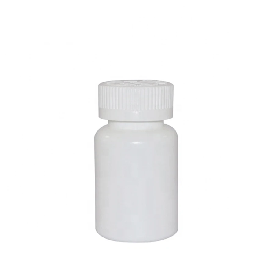 White Pharmaceutical Grade HDPE Plastic Medicine Pill Capsule Bottle