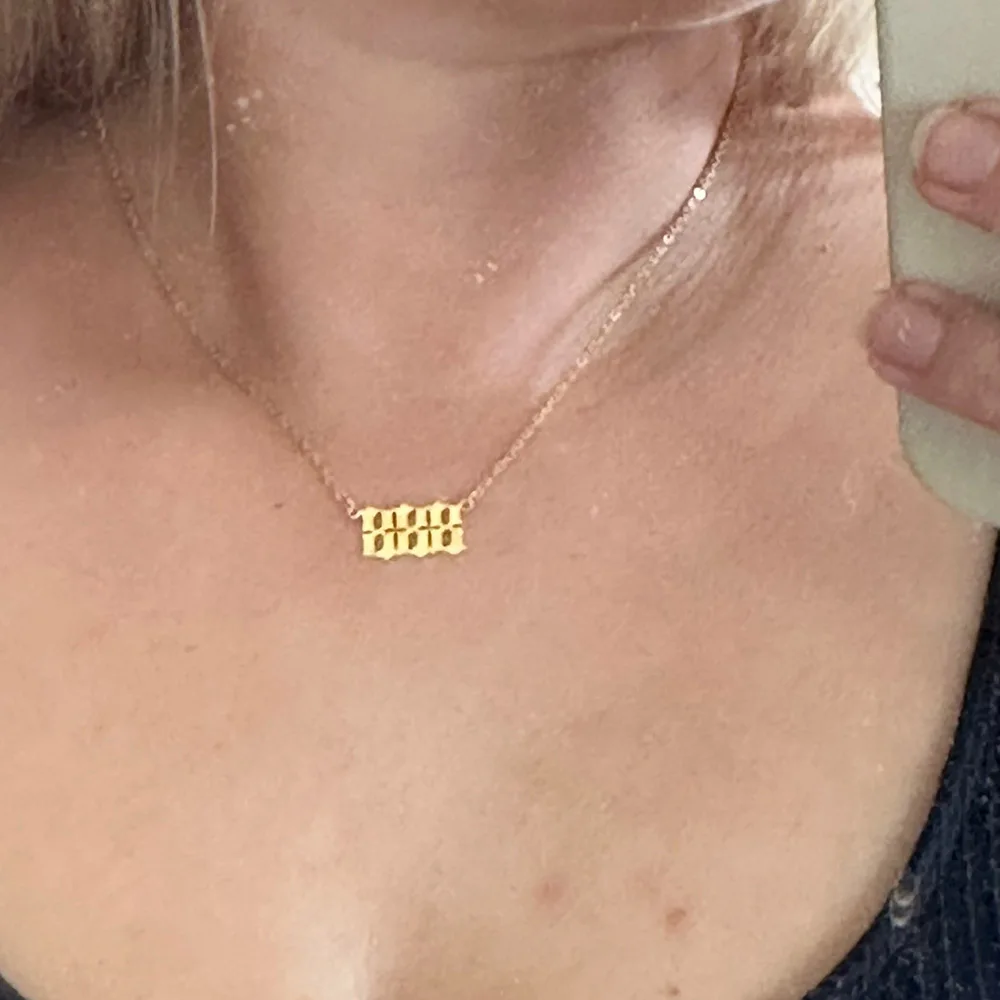 Lucky Angel Number Necklace For Women Stainless Steel Fashion Jewelry Goth Choker Personalise Number Year Letter Pendent Custom