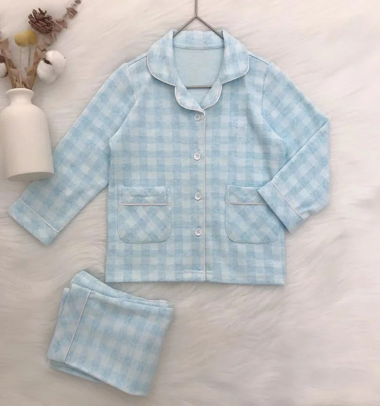 RTS Cotton Woven Check Long Sleeve  Pajamas