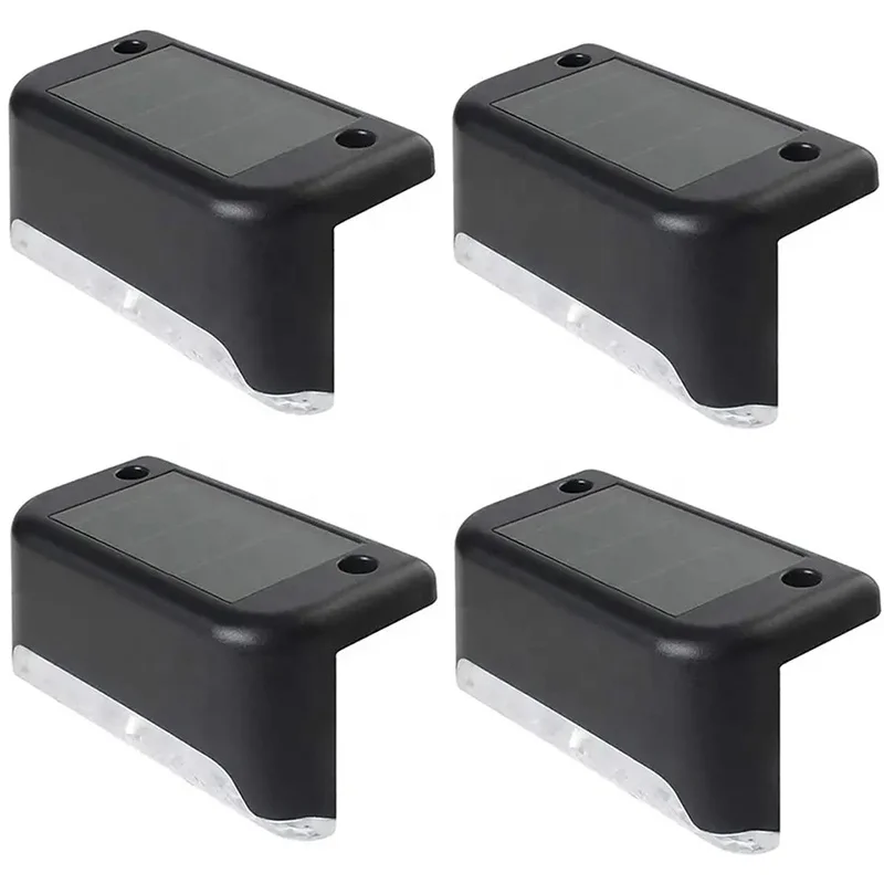 Solar Powered Waterproof Fence Lights Outdoor Yard Deck Light Solar Led Steps Patio Lights For Garden