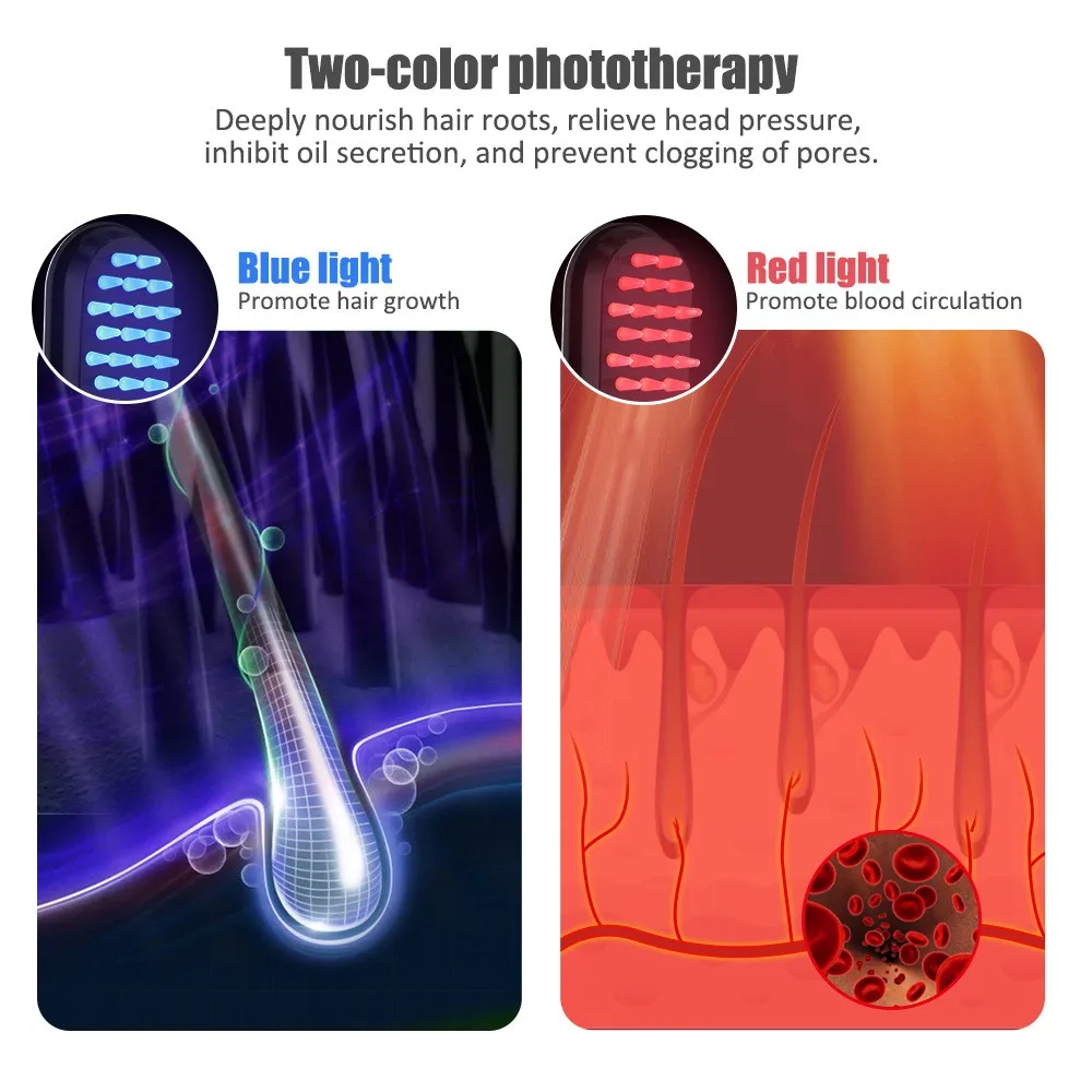 Factory Mini Mens Hair Brush Electric Multifunctional Massage Gun With Lcd Heads Case