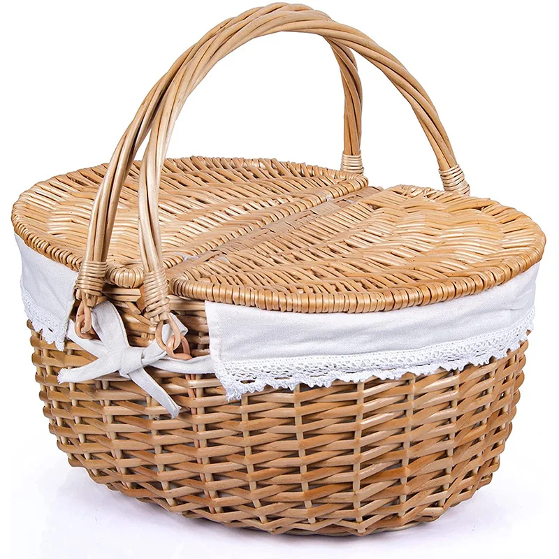 New Handmade Wicker Weaving, Environmentally Friendly And Odorless Portable Weaving Basket