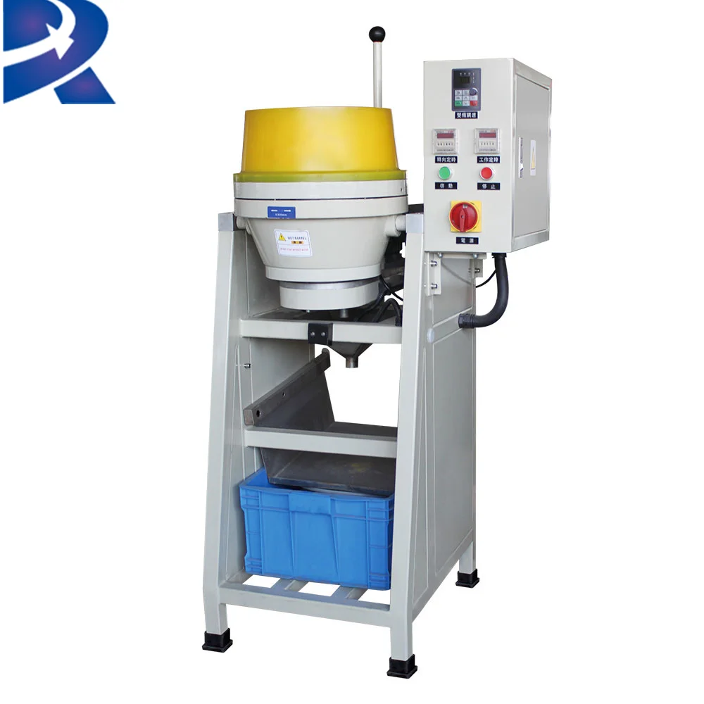 centrifugal disc finishing machine for small parts with auto part separator