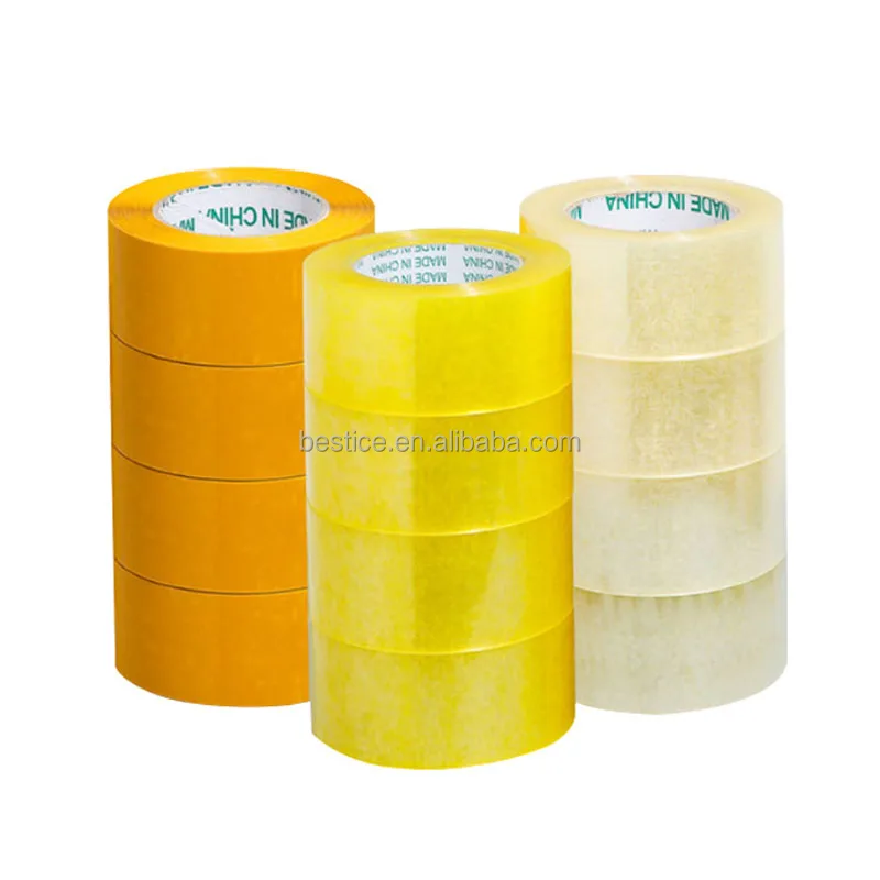 Adhesive Packing BOPP Gum Tape Jumbo Roll with 40 45 50 55 micro thickness for Sealing Tapes 18mm 24mm 36mm 48mm 50mm 57mm 60mm