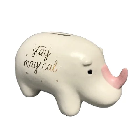 Dolomite home decoration rhino money banks hot sale coin money bank  money box