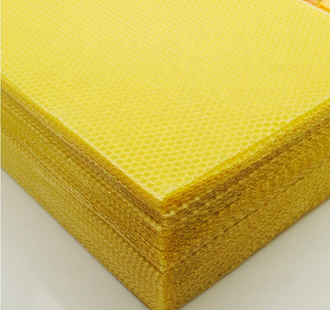 High quality pure beeswax honeycomb sheet honey comb sheet made by natural beeswax for candle and beekeeping