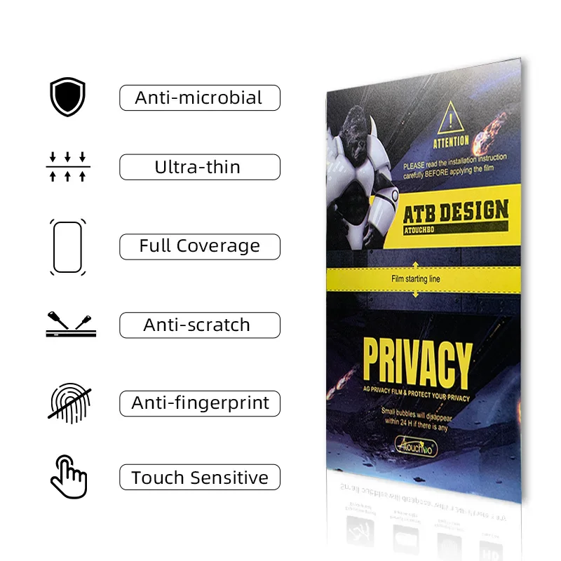 ATB Cutting Film Soft Privacy Screen Protector High Quality Tpu Film for Samsung Self-repairing