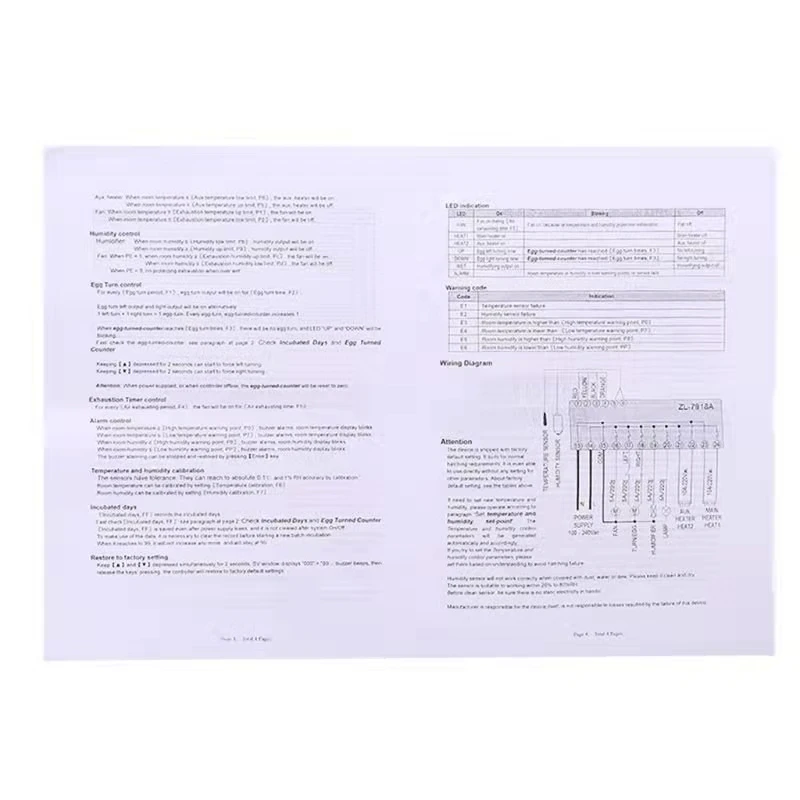 Hot sales incubator  parts  ZL-7918A egg incubator controller temperature amd humidity sensor r for egg incubator