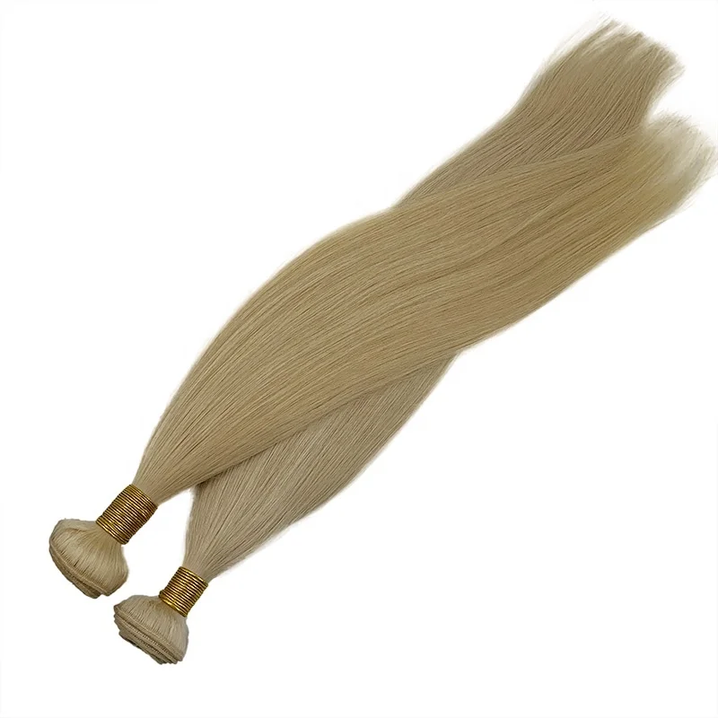 
100% russian double drawn silky straight remy human full cuticle aligned weft hair extensions 