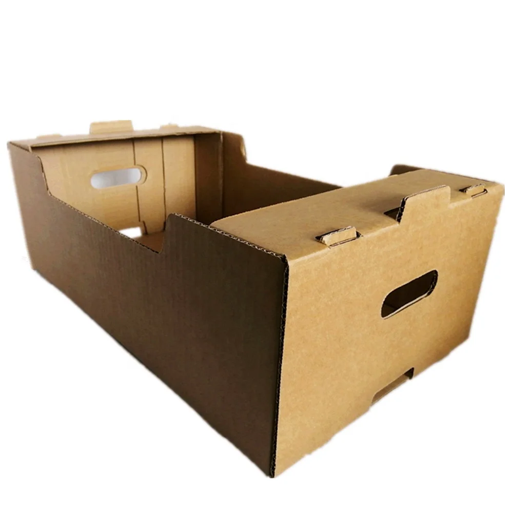 China Custom Recycled Corrugated Cardboard High Quality Fruit Packaging Carton Box For Cucumbers And Peppers Packaging