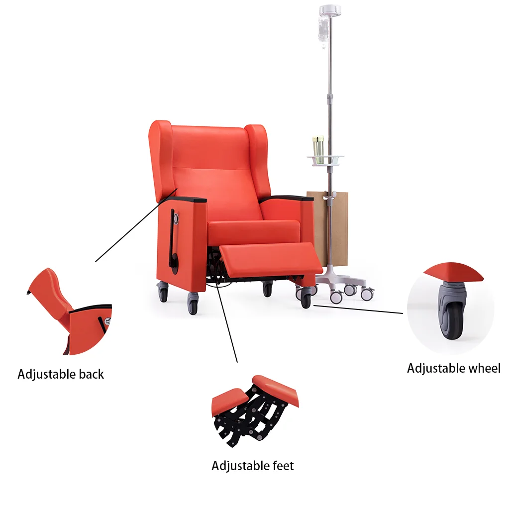 new arrival hospital patients adult transfer moving office reclining dialysis medical chair