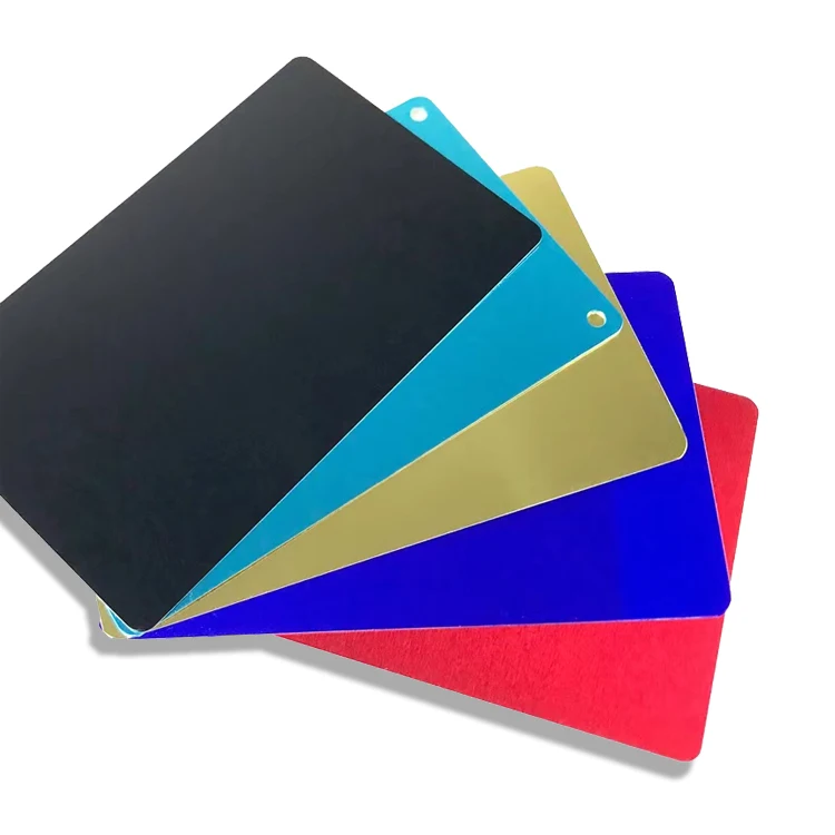 sublimation name blank aluminium anodized aluminum metal business cards